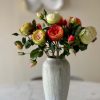 Mixed Peonies in white vase